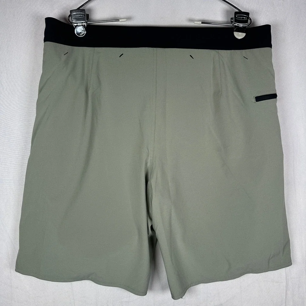 Driftline Original Drifties Board Shorts Mens 38 Sage Green Neoprene Lined Surf